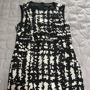 St. John black and white dress